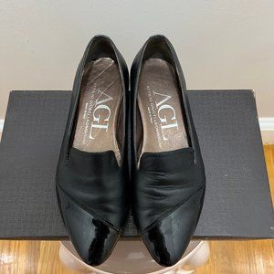 AGL Attilio Giusti Leombruni Cap Toe Black Patent Leather Size EU 36